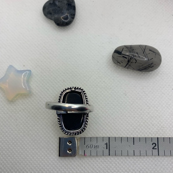 Comfort Curl Adjustable Ring, Yellow Australian Triplet w Dazzling Blue Accents - Picture 14 of 14